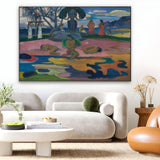 Quadro Stampa su Tela Giorno di Dio, Paul Gauguin - CupidoDesign