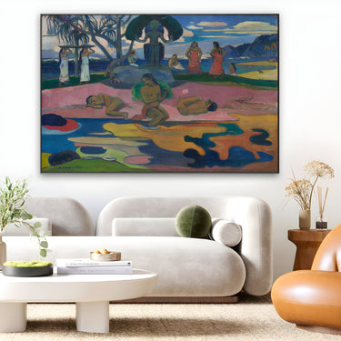 Quadro Stampa su Tela Giorno di Dio, Paul Gauguin - CupidoDesign