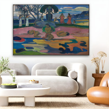 Quadro Stampa su Tela Giorno di Dio, Paul Gauguin - CupidoDesign