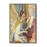 Quadro Stampa su Tela Giovani Ragazze al Piano, Pier Auguste Renoir - CupidoDesign