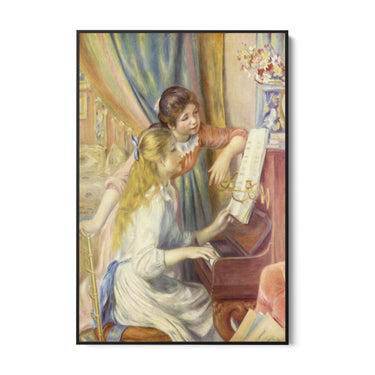 Quadro Stampa su Tela Giovani Ragazze al Piano, Pier Auguste Renoir - CupidoDesign