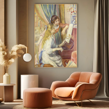 Quadro Stampa su Tela Giovani Ragazze al Piano, Pier Auguste Renoir - CupidoDesign