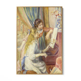 Quadro Stampa su Tela Giovani Ragazze al Piano, Pier Auguste Renoir - CupidoDesign