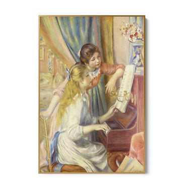 Quadro Stampa su Tela Giovani Ragazze al Piano, Pier Auguste Renoir - CupidoDesign