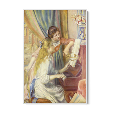 Quadro Stampa su Tela Giovani Ragazze al Piano, Pier Auguste Renoir - CupidoDesign