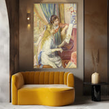 Quadro Stampa su Tela Giovani Ragazze al Piano, Pier Auguste Renoir - CupidoDesign