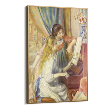 Quadro Stampa su Tela Giovani Ragazze al Piano, Pier Auguste Renoir - CupidoDesign