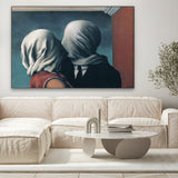 Quadro Stampa su Tela Gli Amanti, René Magritte - CupidoDesign