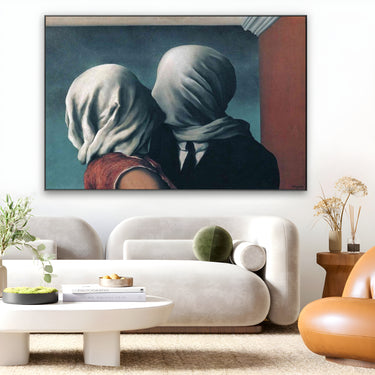 Quadro Stampa su Tela Gli Amanti, René Magritte - CupidoDesign