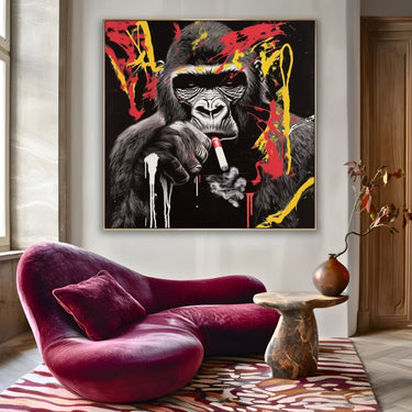 Quadro Stampa su Tela Gorilla Graffiti - CupidoDesign