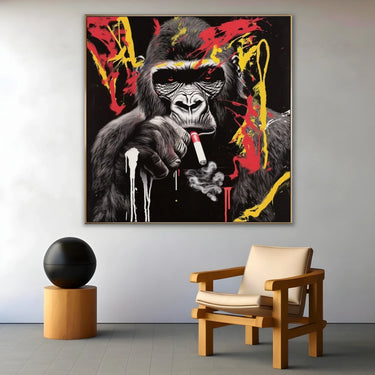 Quadro Stampa su Tela Gorilla Graffiti - CupidoDesign