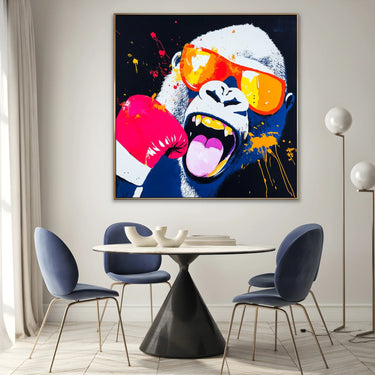 Quadro Stampa su Tela Gorilla Rock - CupidoDesign