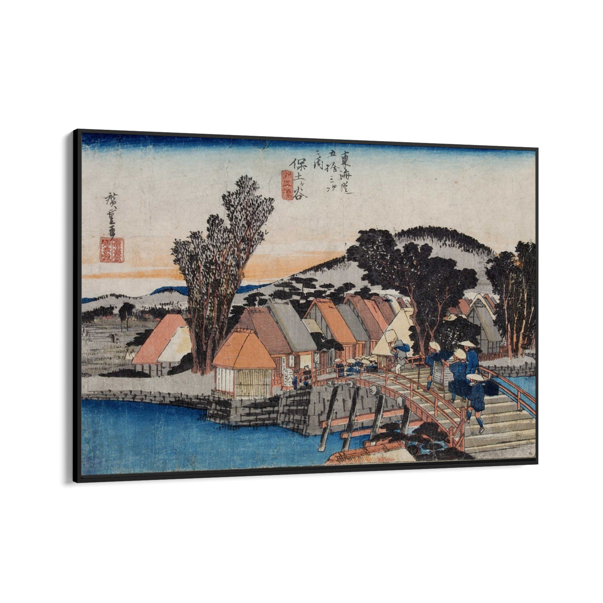 Quadro Stampa su Tela Hodogaya, Le cinquantatré stazioni del Tōkaidō, Utagawa Hiroshige - CupidoDesign
