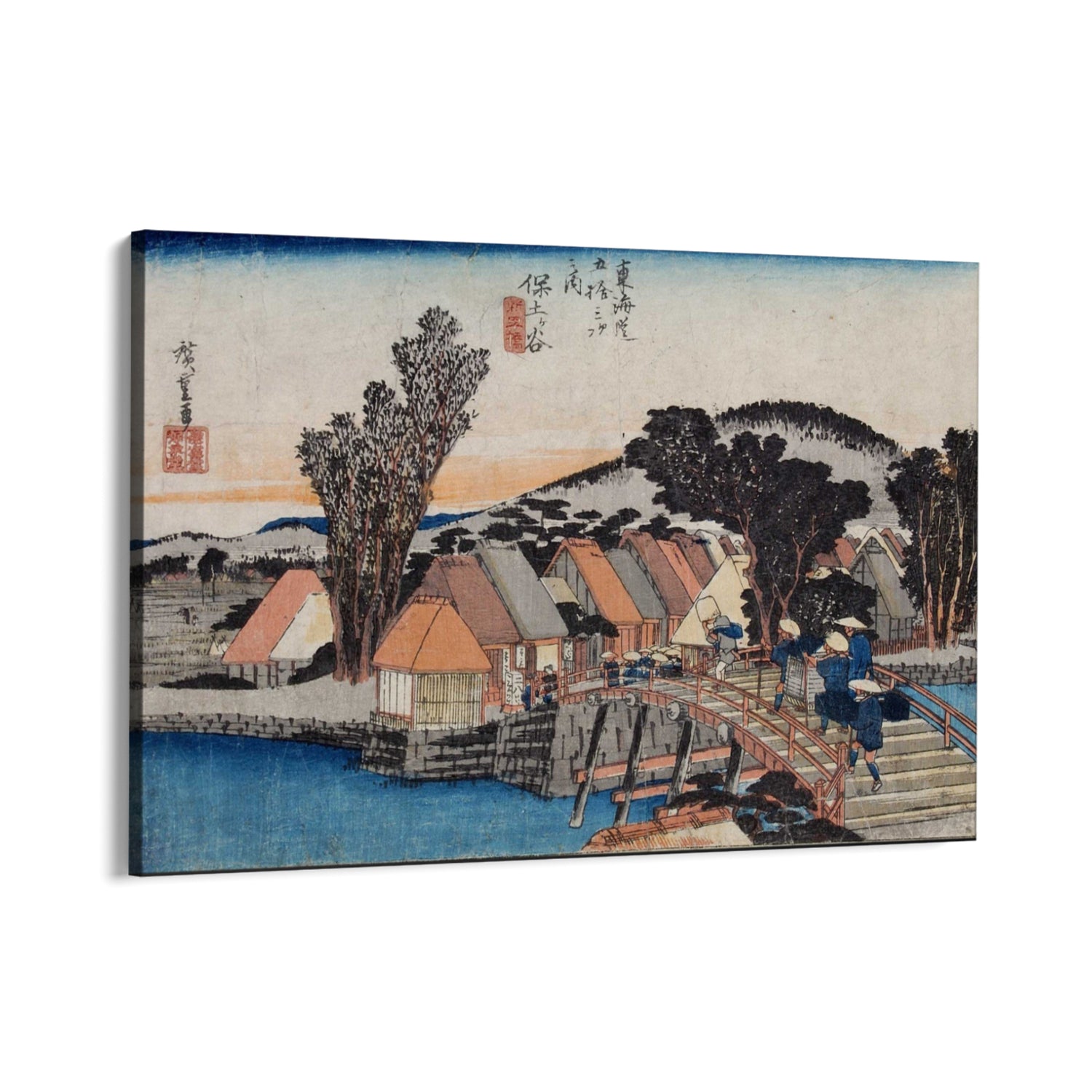 Quadro Stampa su Tela Hodogaya, Le cinquantatré stazioni del Tōkaidō, Utagawa Hiroshige - CupidoDesign