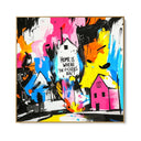 Quadro Stampa su Tela Home is Where - CupidoDesign
