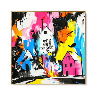 Quadro Stampa su Tela Home is Where - CupidoDesign