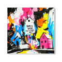 Quadro Stampa su Tela Home is Where - CupidoDesign