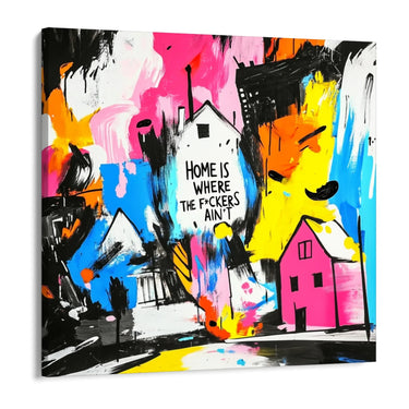 Quadro Stampa su Tela Home is Where - CupidoDesign