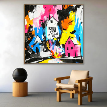 Quadro Stampa su Tela Home is Where - CupidoDesign