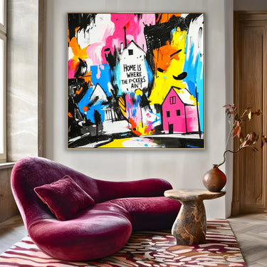 Quadro Stampa su Tela Home is Where - CupidoDesign
