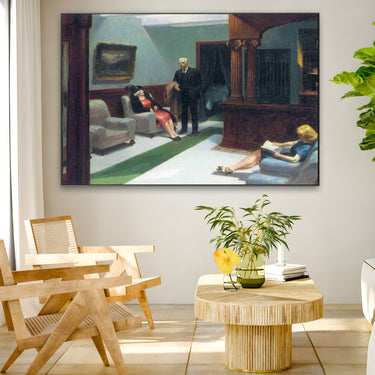 Quadro Stampa su Tela Hotel Lobby, Edward Hopper - CupidoDesign