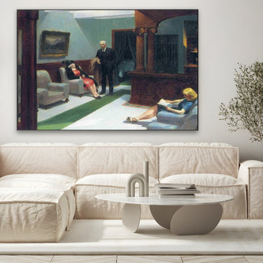 Quadro Stampa su Tela Hotel Lobby, Edward Hopper - CupidoDesign