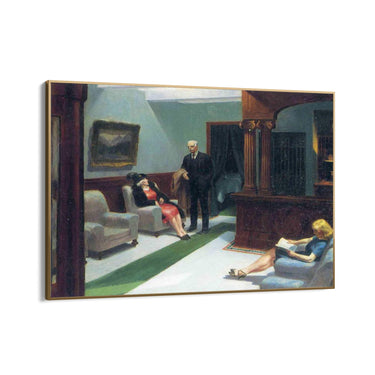 Quadro Stampa su Tela Hotel Lobby, Edward Hopper - CupidoDesign