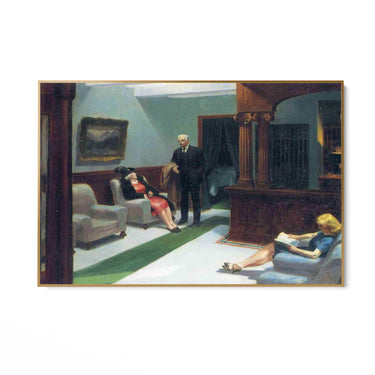 Quadro Stampa su Tela Hotel Lobby, Edward Hopper - CupidoDesign