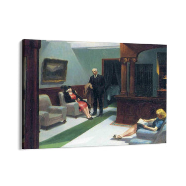 Quadro Stampa su Tela Hotel Lobby, Edward Hopper - CupidoDesign