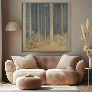 Quadro Stampa su Tela Humph nella foresta magica, John Bauer - CupidoDesign