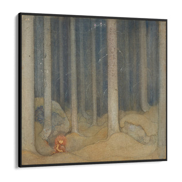 Quadro Stampa su Tela Humph nella foresta magica, John Bauer - CupidoDesign
