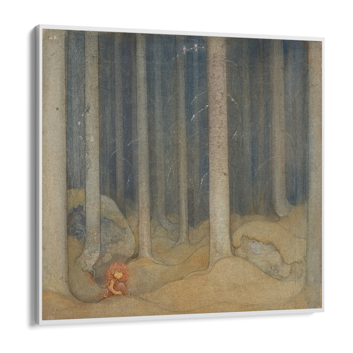 Quadro Stampa su Tela Humph nella foresta magica, John Bauer - CupidoDesign