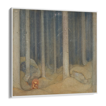 Quadro Stampa su Tela Humph nella foresta magica, John Bauer - CupidoDesign