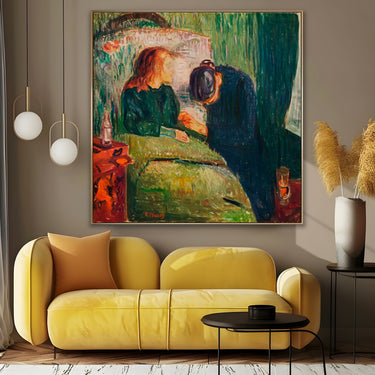 Quadro Stampa su Tela Il Bambino Malato, Edvard Munch - CupidoDesign