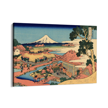 Quadro Stampa su Tela Il Fuji dai campi da tè di Katakura nella provincia di Suruga, Katsushika Hokusai - CupidoDesign