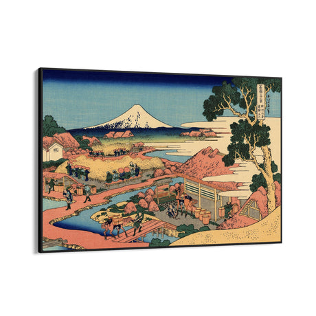 Quadro Stampa su Tela Il Fuji dai campi da tè di Katakura nella provincia di Suruga, Katsushika Hokusai - CupidoDesign