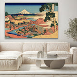 Quadro Stampa su Tela Il Fuji dai campi da tè di Katakura nella provincia di Suruga, Katsushika Hokusai - CupidoDesign