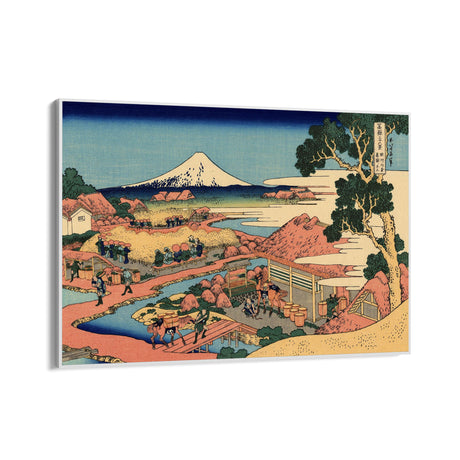 Quadro Stampa su Tela Il Fuji dai campi da tè di Katakura nella provincia di Suruga, Katsushika Hokusai - CupidoDesign