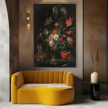 Quadro Stampa su Tela Il bouquet rovesciato, Abraham Mignon - CupidoDesign