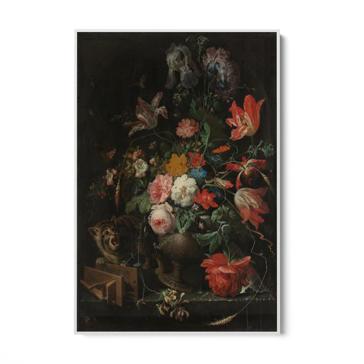 Quadro Stampa su Tela Il bouquet rovesciato, Abraham Mignon - CupidoDesign