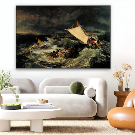 Quadro Stampa su Tela Il naufragio, William Turner - CupidoDesign