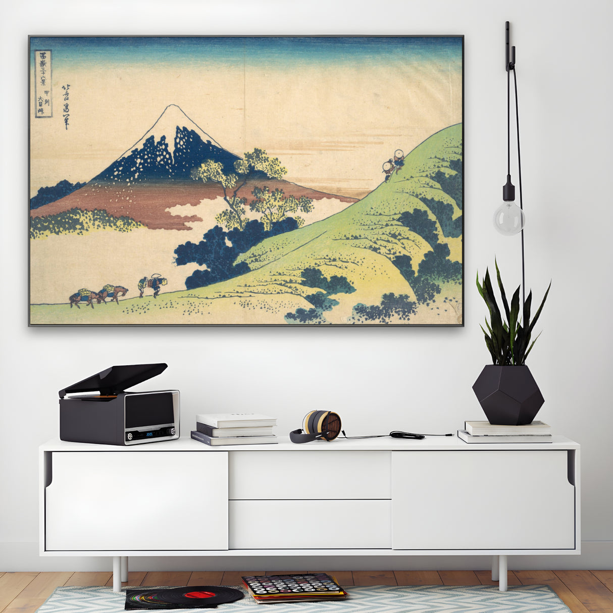 Quadro Stampa su Tela Il passo Inume nella provincia di Kai, Katsushika Hokusai - CupidoDesign