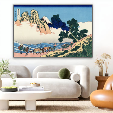 Quadro Stampa su Tela Il rovescio del Monte Fuji dal fiume Minobu, Katsushika Hokusai - CupidoDesign