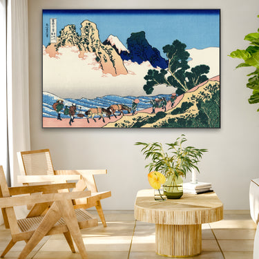 Quadro Stampa su Tela Il rovescio del Monte Fuji dal fiume Minobu, Katsushika Hokusai - CupidoDesign