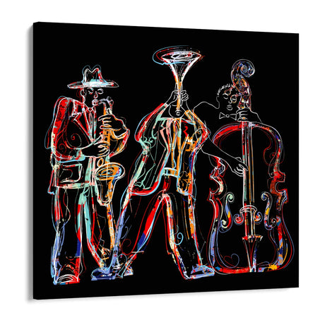 Quadro Stampa su Tela Jazz Cromatico - CupidoDesign