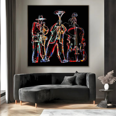 Quadro Stampa su Tela Jazz Cromatico - CupidoDesign