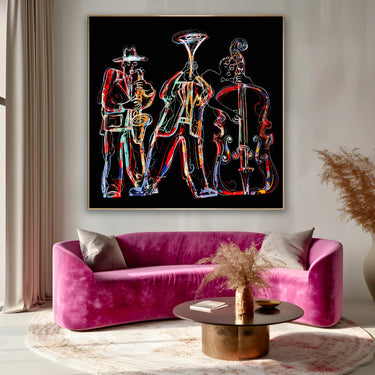 Quadro Stampa su Tela Jazz Cromatico - CupidoDesign