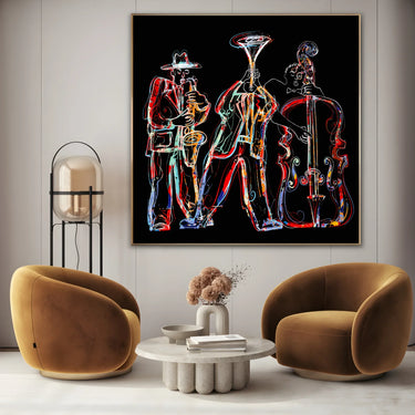 Quadro Stampa su Tela Jazz Cromatico - CupidoDesign