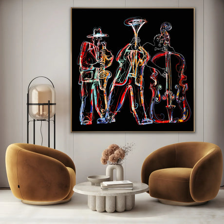 Quadro Stampa su Tela Jazz Cromatico - CupidoDesign