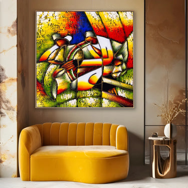 Quadro Stampa su Tela Jazz Geometrico - CupidoDesign